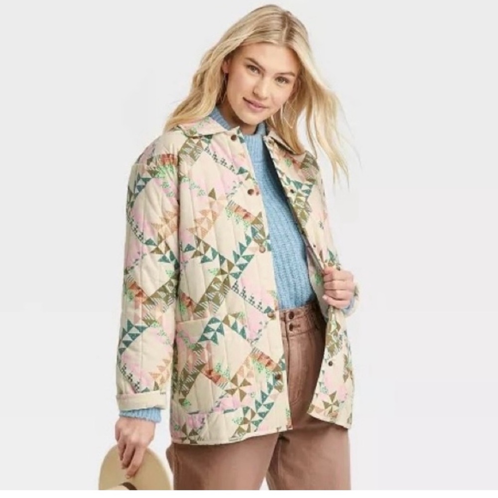 NEW Universal Thread Quilted Patchwork Jacket Size Small